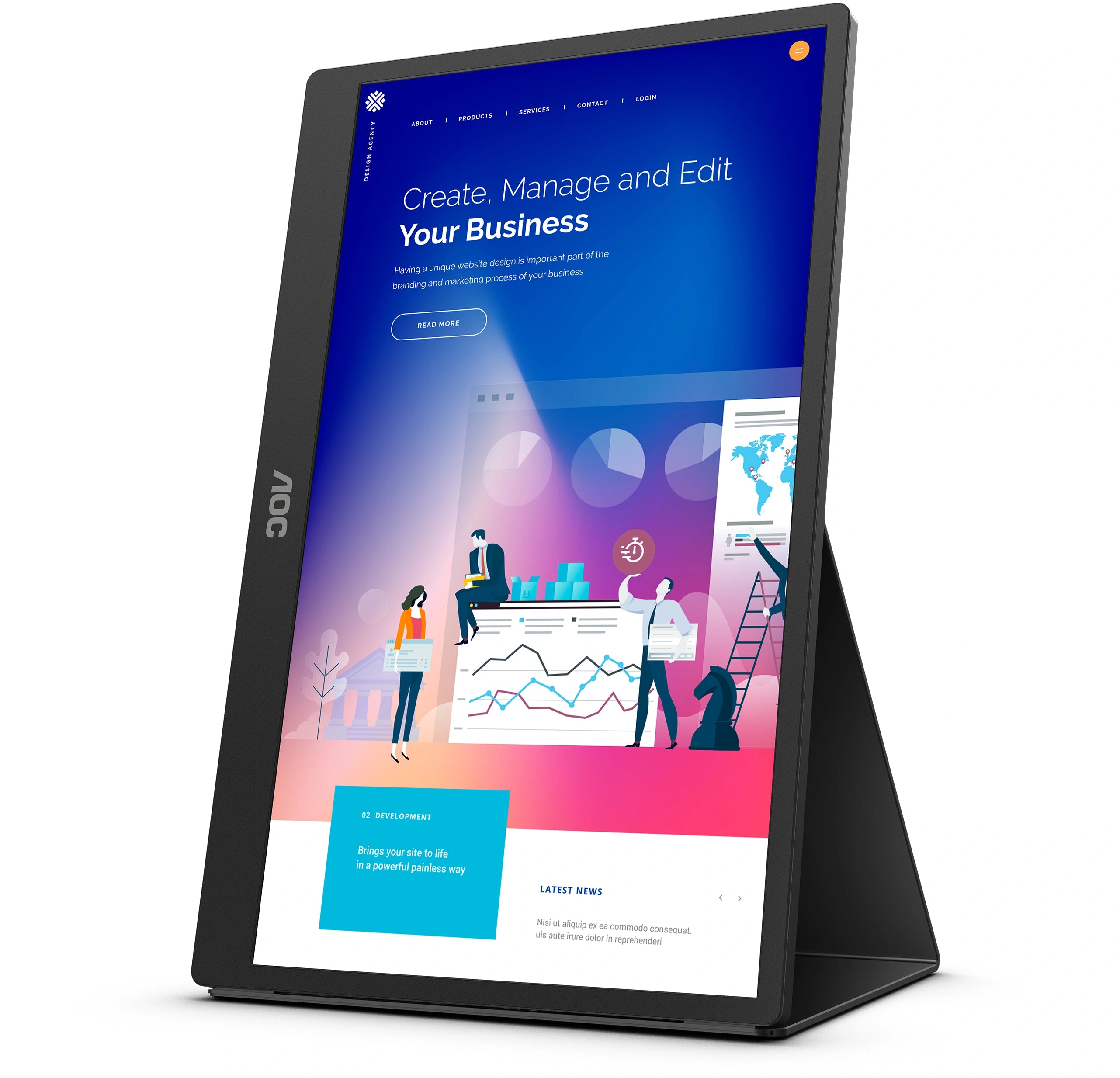 Tweedekans AOC 16T2 met Touchscreen Functie Tweedekans AOC 16T2 met Touchscreen Functie